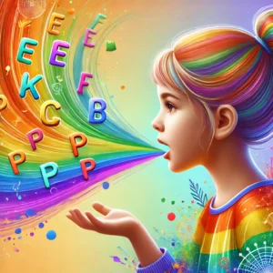 przedszkole językowe - mówiąca dziewczynka