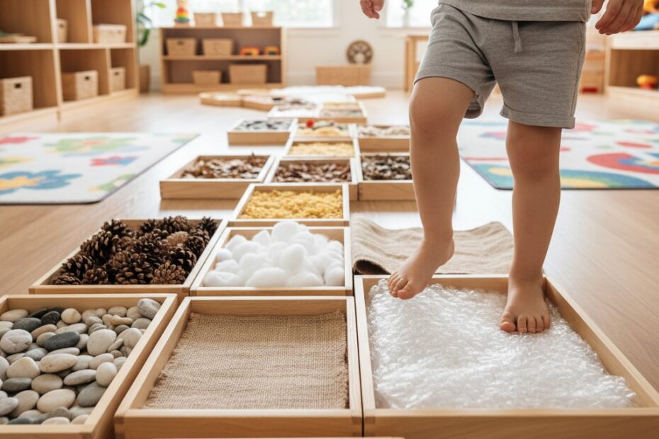 rozwój sensoryczny dziecka - ścieżka sensoryczna